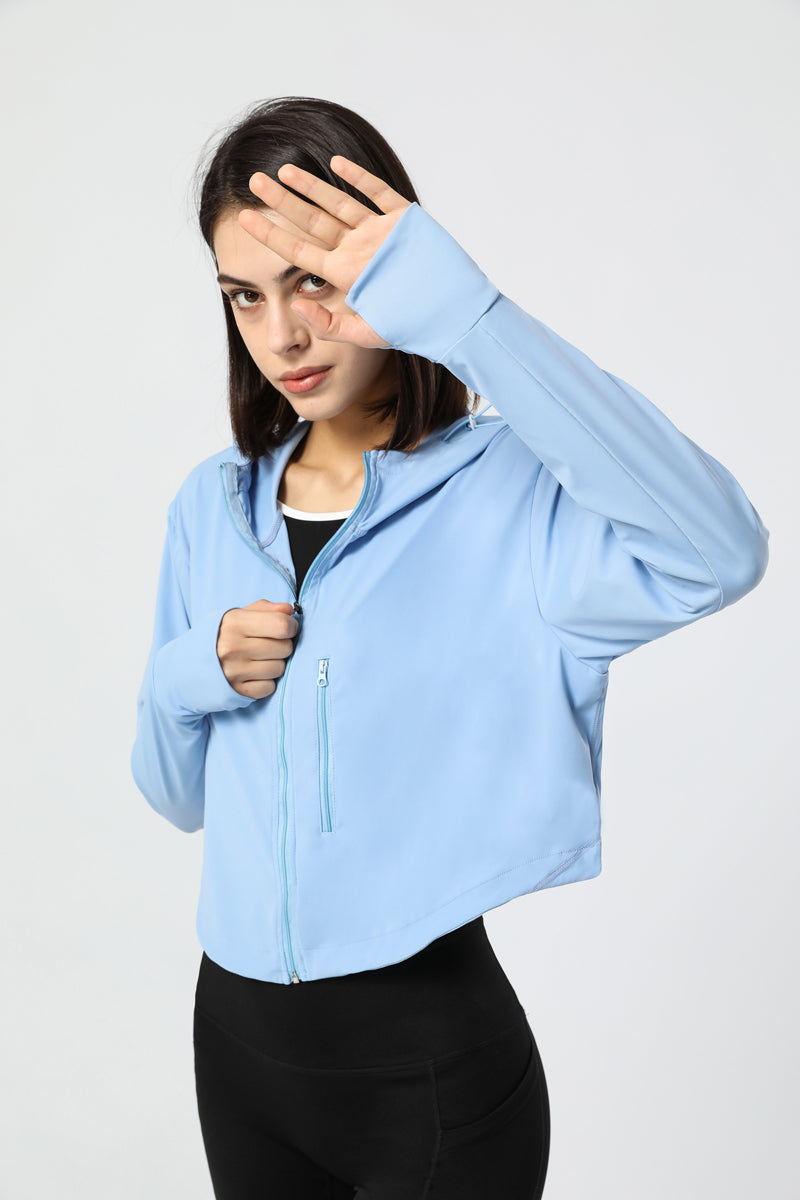 Women's Hooded Zipper perfermance Jackets
