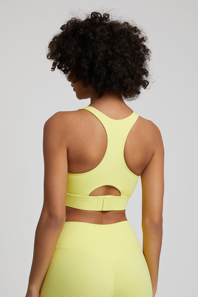 Fully Wrapped Back Cut-Out Sports Bra