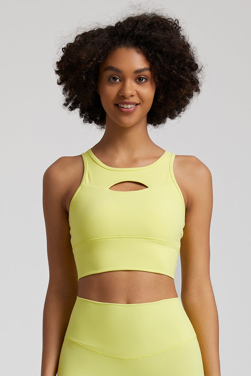 Cut-Out Cross Back At Chest Sports Bra
