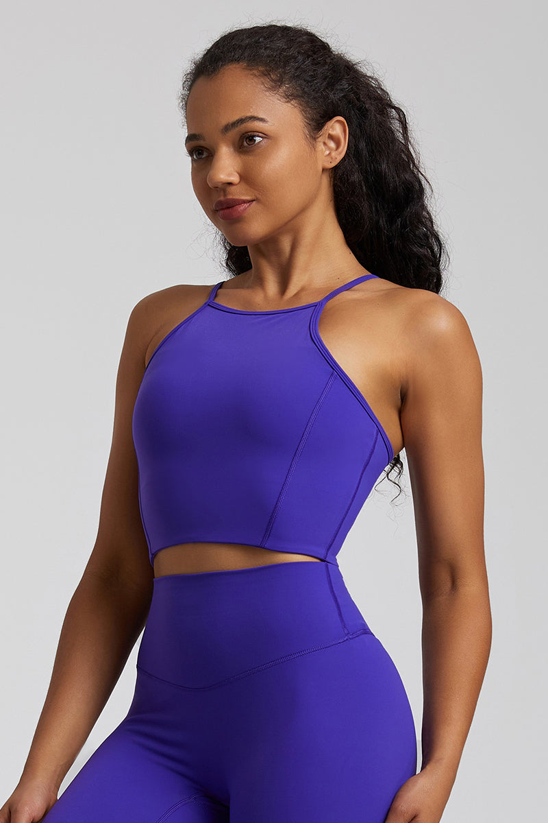 Cross Straps On The Back Of A Sports Bra